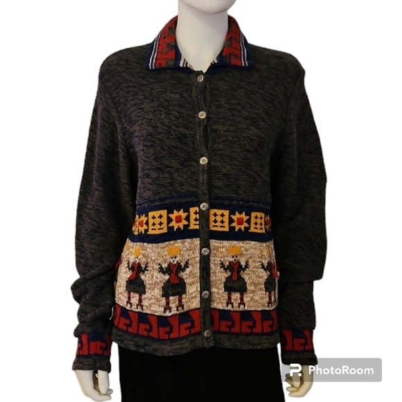 TELLURIDE CLOTHING Nordic Western Cardigan Button Down Mountain Girl Sweater - Picture 1 of 7